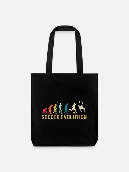 Soccer Evolution Progression Design - Stanley/Stella recycelter Heavyweight Stoffbeutel - Schwarz