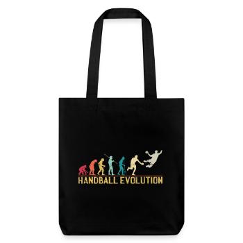 Handball Evolution Progression Design - Stanley/Stella recycelter Heavyweight Stoffbeutel - Schwarz - Vorne
