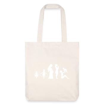 Évolution Famille des enfants de la fête des mères - Tote bag épais recyclé Stanley/Stella - blanc cassé - Devant