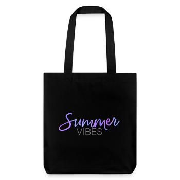 Sommer Vibes - Stanley/Stella recycelter Heavyweight Stoffbeutel - Schwarz - Vorne