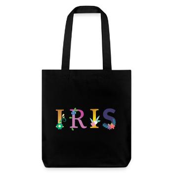 IRIS Name Adorned with Flowers - Stanley/Stella Heavyweight Recycled Tote Bag - black - Front