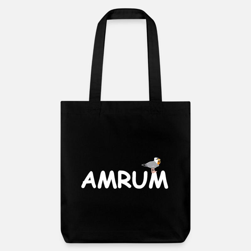 Amrum Möwe Nordsee - Stanley/Stella recycelter Heavyweight Stoffbeutel - Schwarz