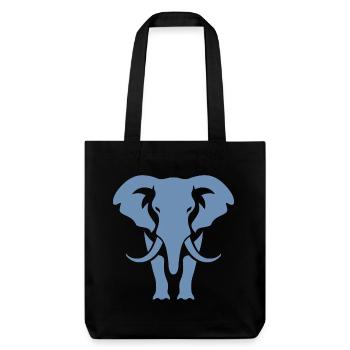 Logo blanc Elephant Silhouette - Tote bag épais recyclé Stanley/Stella - noir - Devant