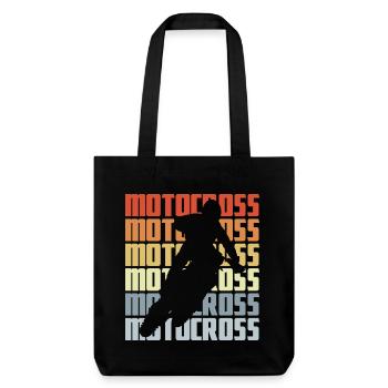 Motocross Vintage Look - Stanley/Stella recycelter Heavyweight Stoffbeutel - Schwarz - Vorne