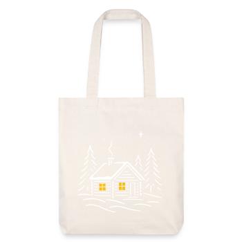 Snowy cabin by the light of the stars - Stanley/Stella Heavyweight Recycled Tote Bag - natural white - Front