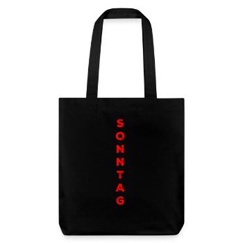 Sunday - red - Stanley/Stella Heavyweight Recycled Tote Bag - black - Front