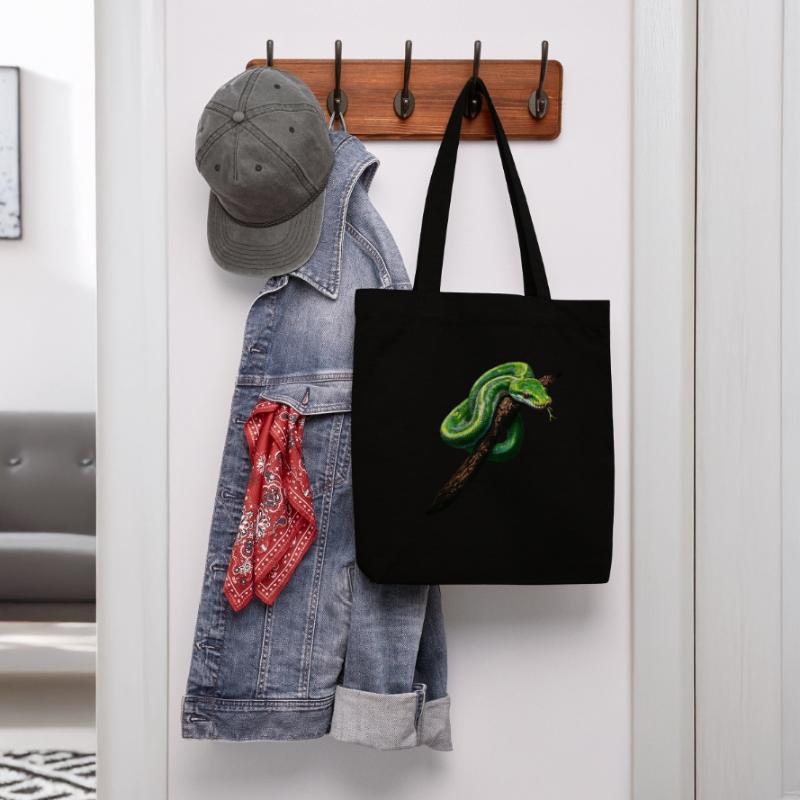 Green Tree Python Snakes Lover Terrarium Stanley/Stella Heavyweight Recycled Tote Bag