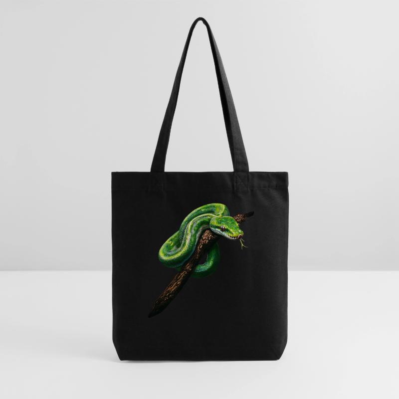 Green Tree Python Snakes Lover Terrarium Stanley/Stella Heavyweight Recycled Tote Bag