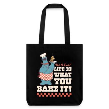 Sesame Street Monstre De Cookie Avec Lettrage - Tote bag épais recyclé Stanley/Stella - noir - Devant