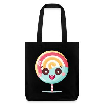 Motif mignon de charme sucette - Tote bag épais recyclé Stanley/Stella - noir - Devant