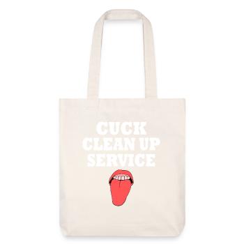 Cuckold cuck clean up service - Stanley/Stella recycelter Heavyweight Stoffbeutel - Naturweiß - Vorne