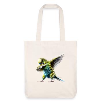 Drôle Dabbing Perruche Oiseau Amoureux des animaux - Tote bag épais recyclé Stanley/Stella - blanc cassé - Devant