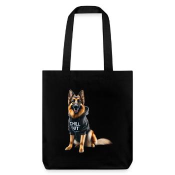 Drôle de berger allemand Chill Out Chill - Tote bag épais recyclé Stanley/Stella - noir - Devant