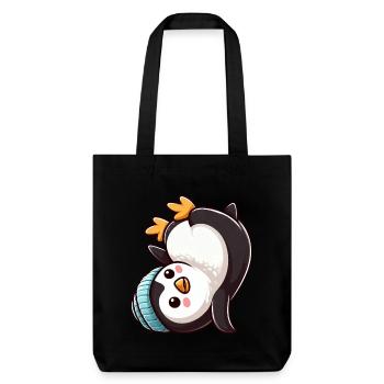 Pingouin Poirier Chibi Dessin animé Breakdance - Tote bag épais recyclé Stanley/Stella - noir - Devant