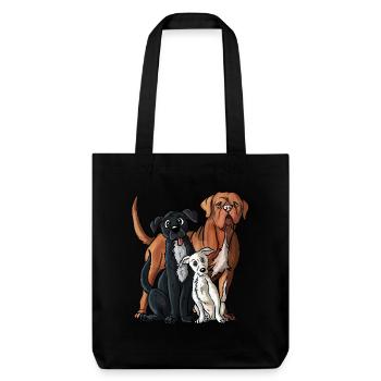 Chiens - Tote bag épais recyclé Stanley/Stella - noir - Devant