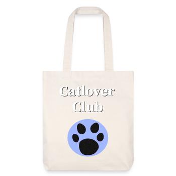 Cat Lover Club, Tier tatzen, closing - Stanley/Stella recycelter Heavyweight Stoffbeutel - Naturweiß - Vorne