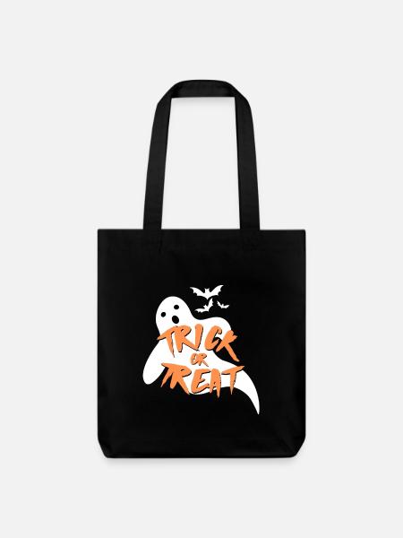 Halloween / Süßes oder Saures - Stanley/Stella recycelter Heavyweight Stoffbeutel - Schwarz