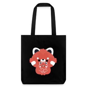 Red Panda Love - Stanley/Stella Heavyweight Recycled Tote Bag - black - Front