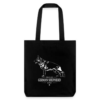 German Shepherd Dad Hunde Hund Wilsigns - Stanley/Stella recycelter Heavyweight Stoffbeutel - Schwarz - Vorne