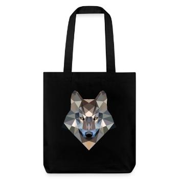 wolf - Stanley/Stella recycelter Heavyweight Stoffbeutel - Schwarz - Vorne