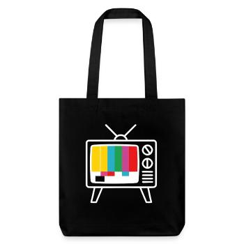 Test Pattern Retro TV Pattern - Stanley/Stella Heavyweight Recycled Tote Bag - black - Front