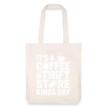 Coffee and Thrift Store Day - Stanley/Stella Heavyweight Recycled Tote Bag - natural white - Front