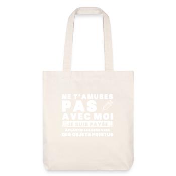 Nurse Humor Gift Idea Blood Test - Stanley/Stella Heavyweight Recycled Tote Bag - natural white - Front