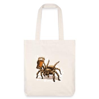 Tarantula Bier Lustig - Stanley/Stella recycelter Heavyweight Stoffbeutel - Naturweiß - Vorne