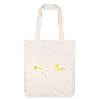 Poker jeton pouls coeur amour - Tote bag épais recyclé Stanley/Stella - blanc cassé - Devant