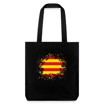 home country roots wurzeln love estelada katalania - Stanley/Stella recycelter Heavyweight Stoffbeutel - Schwarz - Vorne