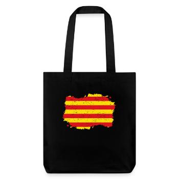 Roots Wurzeln Flagge heimat Land estelada katalani - Stanley/Stella recycelter Heavyweight Stoffbeutel - Schwarz - Vorne