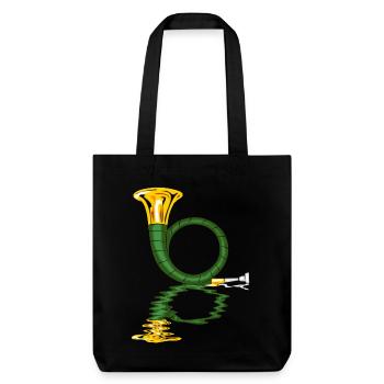 chasseurs de cor de chasse soufflent des musiciens - Tote bag épais recyclé Stanley/Stella - noir - Devant