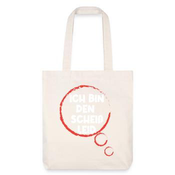 Gleichgültig Egal Statement Ist Mir Wurscht - Stanley/Stella recycelter Heavyweight Stoffbeutel - Naturweiß - Vorne
