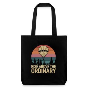 Montgolfière : au-delà de l’ordinaire - Tote bag épais recyclé Stanley/Stella - noir - Devant