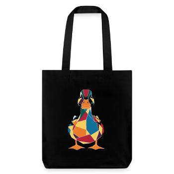 Style canard géométrique coloré pour les amateurs d’art - Tote bag épais recyclé Stanley/Stella - noir - Devant