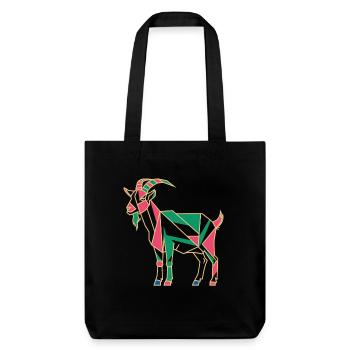 geomGeometric Farm Animal Graphic Goat Colorful - Stanley/Stella Heavyweight Recycled Tote Bag - black - Front