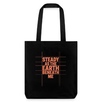 Signe du zodiaque du Taureau : Solide comme la Terre - Tote bag épais recyclé Stanley/Stella - noir - Devant