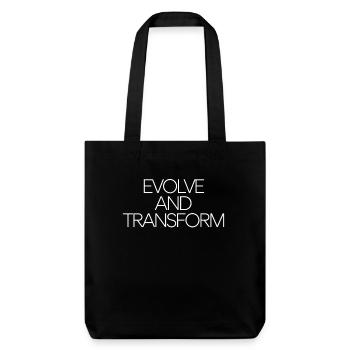 Evolve And Transform Inspirierende - Stanley/Stella recycelter Heavyweight Stoffbeutel - Schwarz - Vorne