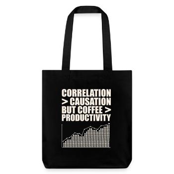 Data Scientists: Correlation Greater - Stanley/Stella Heavyweight Recycled Tote Bag - black - Front