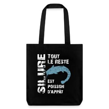 Pêche au silure Tout le reste est poisson d'appât - Tote bag épais recyclé Stanley/Stella - noir - Devant