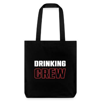 Drinking Crew - Stanley/Stella recycelter Heavyweight Stoffbeutel - Schwarz - Vorne