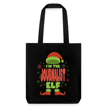 Journaliste Elfe de Noël - Tote bag épais recyclé Stanley/Stella - noir - Devant