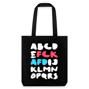 FCK AFD | Politisches Statement Design - Stanley/Stella recycelter Heavyweight Stoffbeutel - Schwarz - Vorne