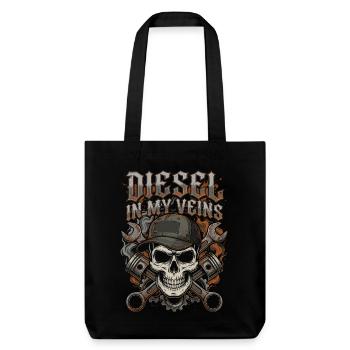 Diesel Mechanic Truck Driver Trucker - Stanley/Stella Heavyweight Recycled Tote Bag - black - Front