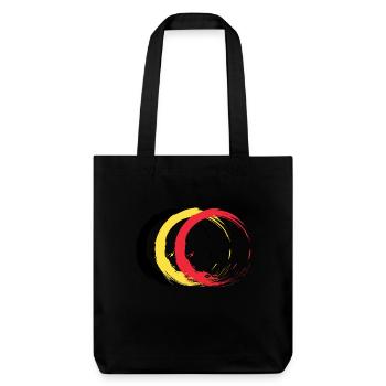 Circle brush Belgium flag flag design colors - Stanley/Stella Heavyweight Recycled Tote Bag - black - Front