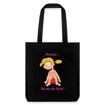 princesse pue des fesses - Tote bag épais recyclé Stanley/Stella - noir - Devant