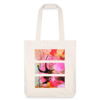 Art abstrait dans les tons roses et noirs - Tote bag épais recyclé Stanley/Stella - blanc cassé - Devant