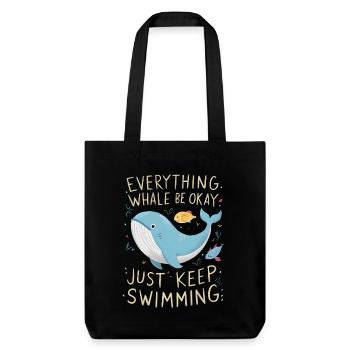 Whale Be Okay - Stanley/Stella Heavyweight Recycled Tote Bag - black - Front