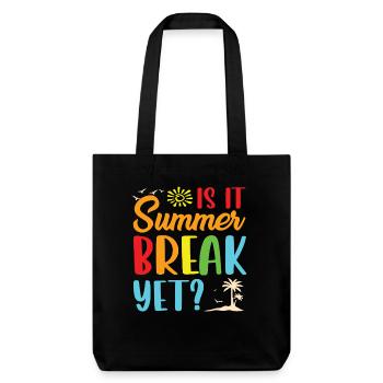 Summer break yet - Stanley/Stella recycelter Heavyweight Stoffbeutel - Schwarz - Vorne