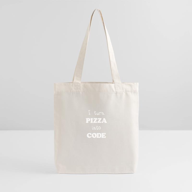 I turn Pizza Into Code Scripting Design Programmer Stanley/Stella recycelter Heavyweight Stoffbeutel